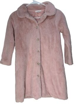 Nannette Blush Pink Faux Fur Teddy Coat